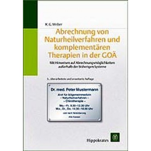 Abrechnung von Naturheilverfahren und komplemantären Therapi