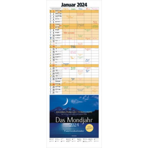 Das Mondjahr 2024 - Familienkalender