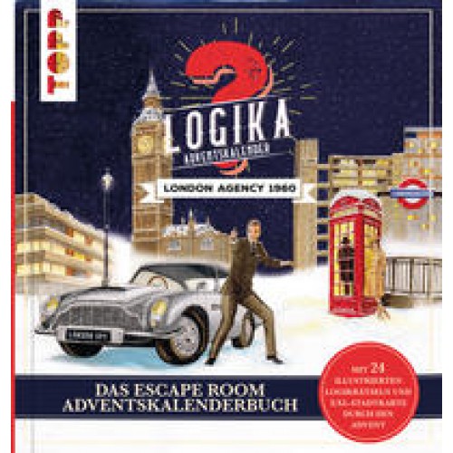 Logika Adventskalenderbuch – London Agency 1960: Mit 24 illustrierten Logikrätseln durch den Advent