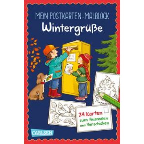 Mein Postkarten-Malblock: Wintergrüße