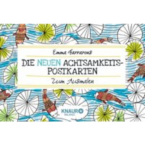 Die neuen Achtsamkeits-Postkarten zum Ausmalen [Taschenbuch] [2017] Farrarons, Emma